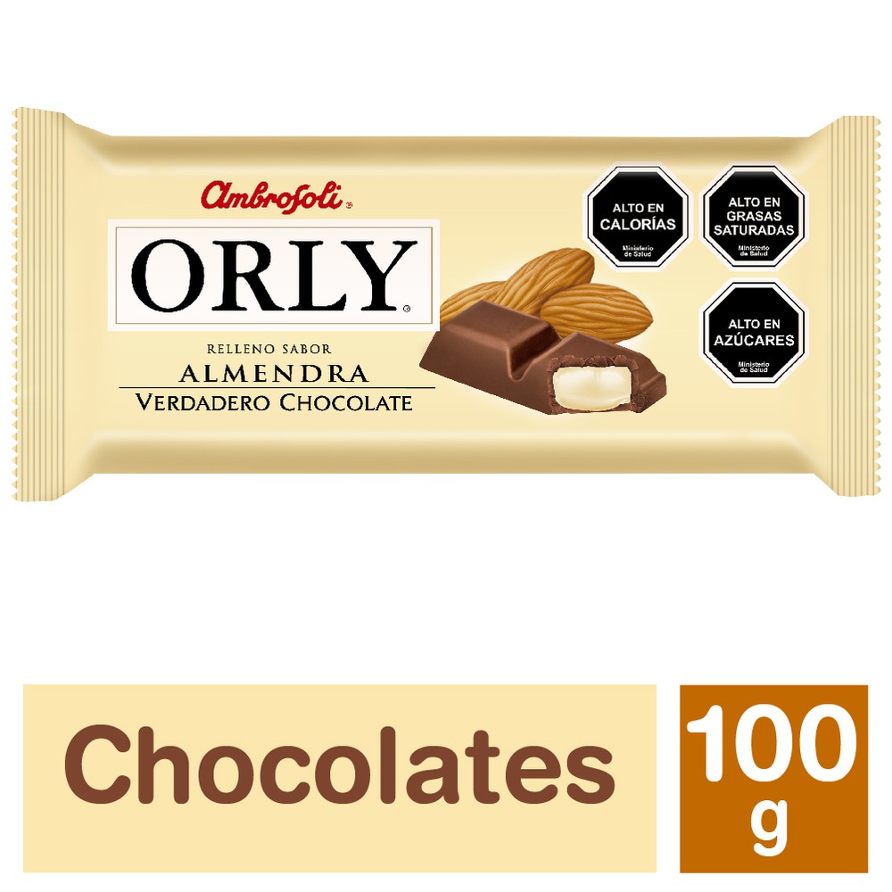 CHOC. ORLY ALMENDRA X 95 GRS                      